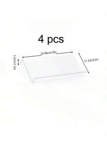 Bộ 1/2/4/6 hộp đựng gia vị bằng acrylic có thể mở rộng, tùy chỉnh - Giúp sắp xếp ngăn kéo nhà bếp, giá đựng gia vị, tủ bếp, phòng đựng thực phẩm. - trắng - Xem 2