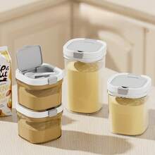 1pc Portable Airtight Container | Moisture-Proof & Leak-Proof | Suitable For Protein Powder, Coffee, Oats, Spices And Coarse Grains | Travel-Friendly Storage Box - Multicolor - View 5