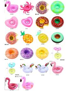 Bộ 1/3/6/9/12 chiếc giá đỡ cốc bơm hơi, nhiều hình dạng khác nhau, thích hợp cho hồ bơi, bồn tắm, đồ chơi, phù hợp cho đám cưới, tiệc độc thân, tiệc bể bơi, kỳ nghỉ biển - Thêm niềm vui và phong cách cho bữa tiệc bể bơi và kỳ nghỉ biển của bạn! (Giá đỡ cốc bơm hơi hình chim hồng hạc màu vàng hồng) - Mô hình thông thường - Xem 6