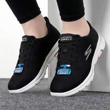 Skechers GO WALK5 一脚蹬网眼运动鞋 - 黑色 - 查看 4