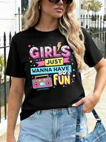 Women T-Shirts - Black - View 1