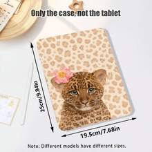 1个豹纹、小猫和花卉图案PU皮革翻盖保护套，带360°旋转支架和笔槽，支持自动休眠/唤醒功能，兼容三星A9/A9+/S9/S9FE/A11/A11+/S11/S10 FE/S10 FE+/S10 Lite、A16 2025、Air 11/13、荣耀、Matepad SE 11等热门机型，适合作为返校季、情人节、节日礼物。 - 彩色 - 查看 2