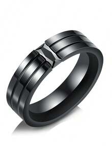 2 Stamp-Style Hip-Hop Punk Stainless Steel Men's Rings, Available In Multiple Colors, Men's Jewelry Accessories, Suitable For Wearing To Daily Parties - Multicolor - View 22