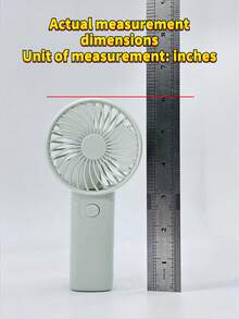1 pieza Ventilador portátil a batería (Baterías no incluidas) - Ventilador de mano, ventilador para cochecito, ventilador a batería, mini ventilador de escritorio, adecuado para viajes, transporte, oficina, playa, esencial de verano, ventilador portátil compacto, ventilador de mano (Requiere 2 baterías AAA) - Multicolor - Ver 4