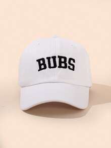 1pc "BUBS" Embroidered Baseball Cap, Fashionable Unisex Adjustable Outdoor Sun Hat, Suitable For Adults And Kids - BUBS - View 24