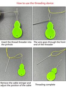 [10pcs/Pack]Gourd-Shaped Needle Threaders, 5 Colors Available, Colorful Gourd-Shaped Handle With Metal Threading Wire, Fast And Effortless Threading, Suitable For Sewing Needles, Embroidery Needles, Cross-Stitch Needles And More, Universal Accessory For Home Sewing, Handicrafts And Professional Sewing - Gourd Threader - View 9