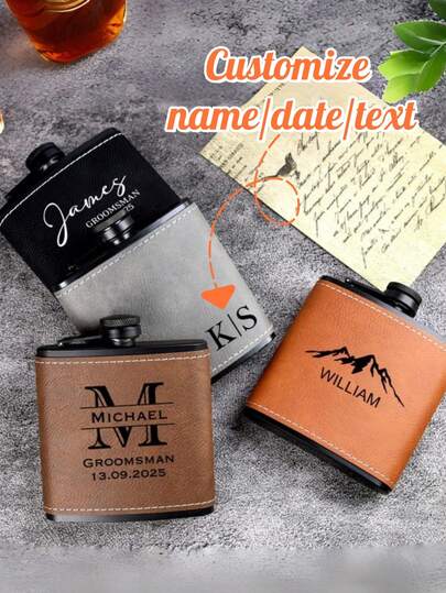 Petaca de vino personalizada y grabada para hombres, petaca de vino portátil personalizada, personalizable con nombre/fecha/texto/logotipo, etc., adecuada para salidas, lunas de miel, viajes cortos, bodas, fiestas de inauguración de la casa, aniversarios, fiestas de cumpleaños, fiestas de bar, etc., la elección perfecta para regalos a mejores amigos, seres queridos, compañeros de clase y colegas, regalos personalizados para el padrino, petaca de vino personalizada para el padrino, petaca de vino exclusiva para el padrino, recuerdos de boda, un regalo sorpresa para papá.