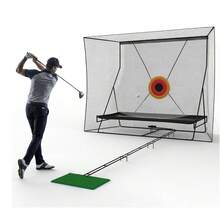 Stabiles Golf Trainingsnetz 280x110x240cmcm Mit Zielscheibe Und Ballrücklauf – Indoor & Outdoor Übungsnetz Für Alle Altersgruppen - Schwarz - Übersicht 7