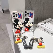 This Disney Mickey Mouse Pattern Lanyard Phone Case Features A Strong Magnetic Closure And Full Coverage Of Acrylic And TPU Material. It's Shockproof, Lightweight, And Suitable For IPhone17/16/11/13/15/15 Plus/15 Pro/15 Pro Max/12/14 Pro Max/11 Pro Max/12 Pro/12 Pro Max/13. It's A Popular Birthday Gift, Business Gift, Durable, Stain-Resistant, And Fingerprint-Resistant New Phone Case For Men And Women. It Also Includes A Mickey Mouse Phone Case And Mickey Mouse Doll Bracelet. Compatible With SamsungGalaxy S20, S21, S22, S23, And S24 Series. It's The Perfect Gift For Friends And Family. This Stylish Phone Case Is Fun, Lightweight, And Durable. IPhone17 Pro Max Phone Case, Minnie Phone Case. - Clear - View 8