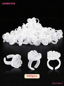 心形睫毛胶水环，一次性睫毛嫁接胶水杯，专业美甲沙龙用品 50-500个 - 彩色 - 查看 11