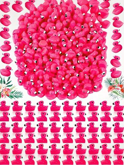 1pc/30pcs/50pcs/100pcs Luminous Mini Resin Flamingo, Mini Flamingo, Micro Flamingo, DIY Garden Decor, Flamingo Accessories, Micro Landscape Aquarium, Party Decor, Cute Small Flamingo Ornaments, Micro Garden Cake Decor, Home Decor