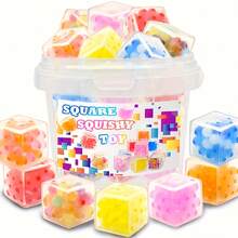 3pcs/Set Random Cube Water Bead Party Favors Squishy Balls, Colorful Fun Toys, Suitable For Party Gifts. Party Favor Set For Halloween, Birthday, Christmas, Easter (Gifts, Fillers, Eggs), Random Style Bagged - Multicolor - View 3