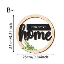 1/2pcs, Rustic Farmhouse Wooden Decorative Signs, "Home Sweet Home" & "Welcome To Our Home", Hanging Decor, Suitable For Living Room, Entryway, Porch, Housewarming Gift, Greenery Accent, 2D - Multicolor-sawtooth Hook - View 10