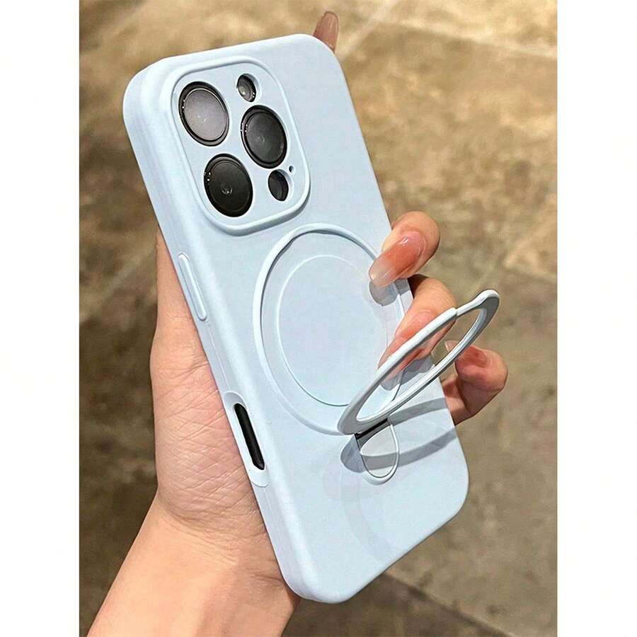 Magnetic Wireless Charging Soft Silicone Protective Case For IPhone 17 Air 17 16 15 14 13 12 11 Pro Max 16e - Sky Blue - View 1