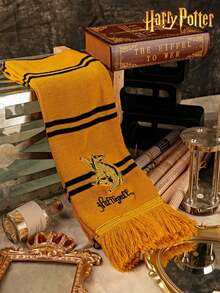 Harry Potter Scarf, Collaboration, Cashmere Blend With Tassels, Unisex Merchandise Gift - Multicolor - View 10