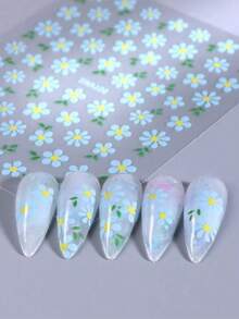 1 miếng dán móng tay hình hoa cúc mùa xuân, họa tiết hoa cúc 3D màu trắng, xanh dương, hồng, decal trang trí móng tay tự làm chủ đề mùa xuân và lễ Phục sinh, phụ kiện móng tay dành cho nữ. - Nhiều màu - Xem 8