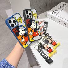 This Disney Mickey Mouse Pattern Lanyard Phone Case Features A Strong Magnetic Closure And Full Coverage Of Acrylic And TPU Material. It's Shockproof, Lightweight, And Suitable For IPhone17/16/11/13/15/15 Plus/15 Pro/15 Pro Max/12/14 Pro Max/11 Pro Max/12 Pro/12 Pro Max/13. It's A Popular Birthday Gift, Business Gift, Durable, Stain-Resistant, And Fingerprint-Resistant New Phone Case For Men And Women. It Also Includes A Mickey Mouse Phone Case And Mickey Mouse Doll Bracelet. Compatible With SamsungGalaxy S20, S21, S22, S23, And S24 Series. It's The Perfect Gift For Friends And Family. This Stylish Phone Case Is Fun, Lightweight, And Durable. IPhone17 Pro Max Phone Case, Minnie Phone Case. - Trong sáng - Xem 4