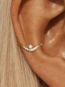 EleRunis 1 chiếc khuyên tai hình trái tim Marquise bằng bạc Sterling 925, mặt phẳng, thích hợp đeo hàng ngày, dự tiệc cưới, lễ đính hôn, kỷ niệm, ngày Valentine. - Vàng - Xem 14