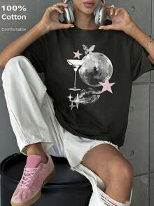 Women T-Shirts - Black - View 8