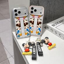 This Disney Mickey Mouse Pattern Lanyard Phone Case Features A Strong Magnetic Closure And Full Coverage Of Acrylic And TPU Material. It's Shockproof, Lightweight, And Suitable For IPhone17/16/11/13/15/15 Plus/15 Pro/15 Pro Max/12/14 Pro Max/11 Pro Max/12 Pro/12 Pro Max/13. It's A Popular Birthday Gift, Business Gift, Durable, Stain-Resistant, And Fingerprint-Resistant New Phone Case For Men And Women. It Also Includes A Mickey Mouse Phone Case And Mickey Mouse Doll Bracelet. Compatible With SamsungGalaxy S20, S21, S22, S23, And S24 Series. It's The Perfect Gift For Friends And Family. This Stylish Phone Case Is Fun, Lightweight, And Durable. IPhone17 Pro Max Phone Case, Minnie Phone Case. - 無色 - 查看 3