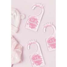 OneDream 7 pezzi Divisori per armadio neonato - Materiale acrilico (Rosa), adatto da neonato a 24 mesi, ricordo della crescita del bambino - Rosa - Visualizzare 6