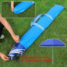 1pc Patio Umbrella Cover, Storage Bag Waterproof Premium, Durability, Protective With Handle Carrying Bag,Heavy-Duty Large Umbrella Cover Bag Compatible For Outdoor Sun Umbrella, Fishing Sun Umbrella, Beach Umbrella, Rain Umbrellas - All-Weather Polypropylene Case With Reinforced Stitching & Drawstring Closure, Compact Outdoor Protection For Travel, Beach, Fishing,Patio Outdoor ,Business, Home - Umbrella Case, Large Capacity Fishing Rod Bag - A - View 1