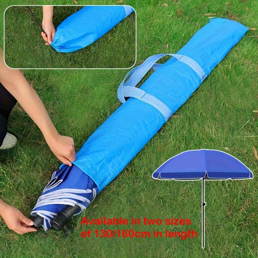 1pc Patio Umbrella Cover, Storage Bag Waterproof Premium, Durability, Protective With Handle Carrying Bag,Heavy-Duty Large Umbrella Cover Bag Compatible For Outdoor Sun Umbrella, Fishing Sun Umbrella, Beach Umbrella, Rain Umbrellas - All-Weather Polypropylene Case With Reinforced Stitching & Drawstring Closure, Compact Outdoor Protection For Travel, Beach, Fishing,Patio Outdoor ,Business, Home - Umbrella Case, Large Capacity Fishing Rod Bag - A - View 1