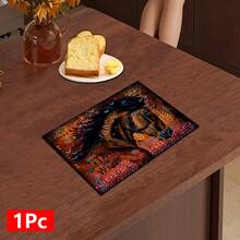 1pc Home Decor, Horse Retro Pattern Printed Absorbent Dish Drying Mat, Espresso Machine Countertop Absorbent Mat, Sink Drain Mat, Soft Faucet Absorbent Mat, Sink Cup Mat, Kitchen & Bathroom Accessories - MultiWarna - View 15