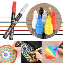 12/20 piezas Rotuladores permanentes, punta media, rotuladores impermeables de secado rápido en múltiples colores, adecuados para metal, madera, plástico, piedra, lienzo, vidrio, goma - Conjuntos - Ver 7