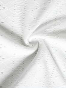 Áo tank top nữ màu trắng thanh lịch thêu lỗ, cổ thuyền, không tay, lưng nhún, thắt dây, ôm dáng, thích hợp cho mùa xuân hè, kỳ nghỉ, trang phục thường ngày và phong cách đường phố. - trắng - Xem 9