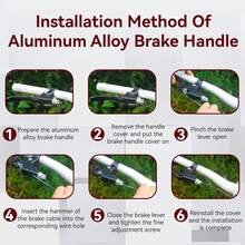 1 par de palancas de freno de aleación de aluminio V-Brake, se ajusta a un diámetro de 2,2 cm para la mayoría de bicicletas, bicicletas de carretera y bicicletas de montaña - Multicolor - Ver 9