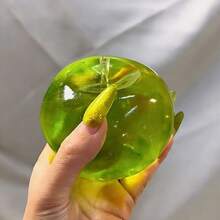 2-In-1 Squishy Toys Set: Green Apple Squeeze Stress Relief Toy & Malt Sugar Ball Finger Pressure Relieving Toy, Sensory Toys For Play And Stress Relief, Small Gifts, Party Favors, Piñata Fillers, Christmas Stocking Stuffers, Birthday Presents (Note: Products May Have Minor Bubbles And Scents, Which Are Normal) - View 8