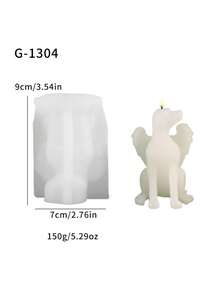 1 khuôn silicon làm nến hình chú cún con dễ thương - A-trắng - Xem 5