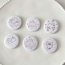 6pcs INS Style Cute Small Badges, Cartoon Notebook Decor Badges 25mm Adorable Pins - 6pcs/set - View 12