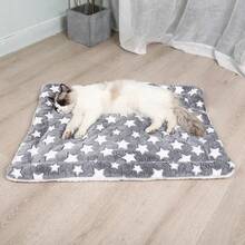 Esteras suaves para cama de mascotas, esteras cortas de felpa para dormir para gatos, perros, manta bonita, cojín cálido para gatitos, accesorios para gatos 4M3O - 7 - Ver 1