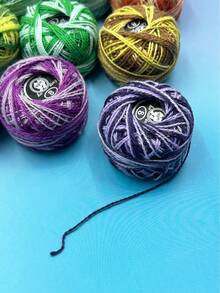 Soft Dual-Color Lace Yarn Combination, 12/16 Rolls Per 25 Meters, Random Mixed Color Crochet Thread, DIY Handmade Yarn, Suitable For Weaving, Lace Making, Mini Dolls, Lace Trim, Handmade Jewelry Making - Two-tone Lace Thread - View 4