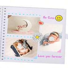 80 páginas (40 hojas) Álbum de fotos hecho a mano, hecho de papel kraft, adecuado para libro de visitas de boda, álbum de aniversario, regalo, álbum de graduación, álbum de fotos familiar DIY, regalo hecho a mano, adecuado para Navidad, Acción de Gracias, Día de la Madre, Día del Padre y Copa del Mundo - Multicolor - Ver 8