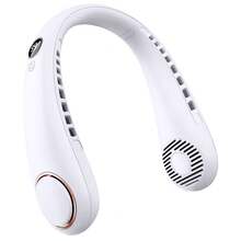1pc Neck Hanging Fan, Bladeless Neck Fan, 1500mAh Battery Capacity Upgraded Version, Long-Lasting Battery Life, 5 Adjustable Speeds, LED Display, Suitable For Students, Office, Outdoor Travel, Perfect Gift, Essential For Holidays - 掛脖式 - 查看 13