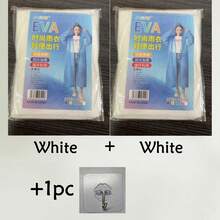 1件EVA防水连体服 - 专为徒步、骑行等户外活动设计，带可调节风帽，前襟纽扣，轻便易携，适合徒步、旅行、骑行和其他户外运动，防风防水性能优异，颜色随机发货 - 成人雨衣 - 查看 18