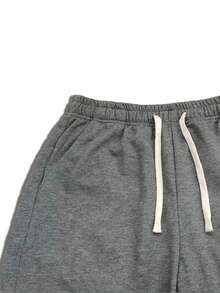 Men's Loose And Fashionable Sports Pants, Casual And Simple Solid Color Wide Leg Design, With A Drawstring And Large Pockets At The Waist, Lightweight, Suitable For Daily Walking, Work, Travel, Etc. - Dark Grey - View 3