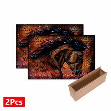 1pc Home Decor, Horse Retro Pattern Printed Absorbent Dish Drying Mat, Espresso Machine Countertop Absorbent Mat, Sink Drain Mat, Soft Faucet Absorbent Mat, Sink Cup Mat, Kitchen & Bathroom Accessories - MultiWarna - View 16