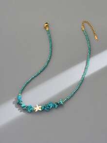 1 chiếc vòng cổ phong cách Bohemian đính pha lê nhân tạo và đá tự nhiên dành cho nữ (Đá tự nhiên được chọn ngẫu nhiên) - Nhiều màu - Xem 4