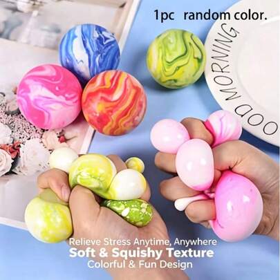 1pc Random Color Giant Soft Squeezy Ball Toy, Extra Soft & Slow Rebound, Interesting Sensory Toy, Ideal For Gifts, Birthday, Holiday, Classroom Rewards, Best For Anxiety Relief