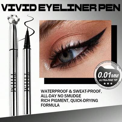 Delineador de ojos líquido TIIIM, resistente al agua, de secado rápido, de larga duración, aspecto natural, alto nivel de pigmentación