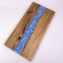 1pc Sandalwood Resin Wave And River Pattern Chopping Board, - Apricot - View 10