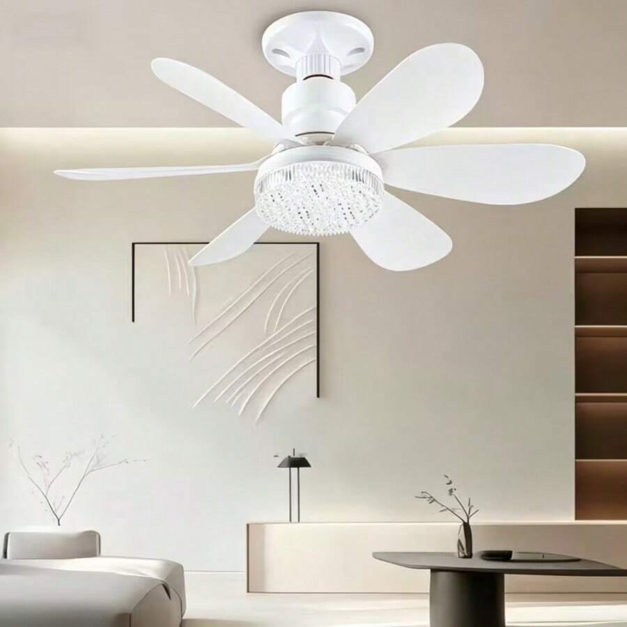 Ceiling Fan With Integrated Light And Remote Control, 3 Light Colors, 3 Wind Speeds, Replaceable Bulb, Suitable For Living Room, Bedroom And Kitchen - 查看 1