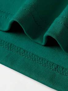 Men's Fashion Casual Creative Loose Short Sleeve T-Shirt - Dark Green - View 2
