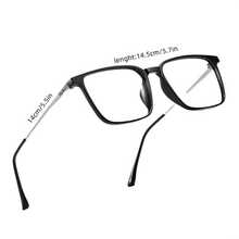 A Pair Of Men's Retro Fashion Large-Frame Plain Glasses – A Unique Decorative Holiday Gift That Showcases Vintage Style - Gold - View 7