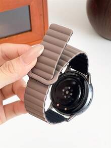 18mm 20mm 22mm Silicone Magnetic Watch Band Compatible With Samsung Galaxy Watch 3/4/5/6, GT 6/5/4/3, - Multicolor - View 3