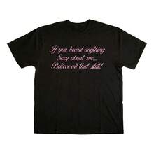 Fun Letter Print T-Shirts For Women, Rec - Black - View 6